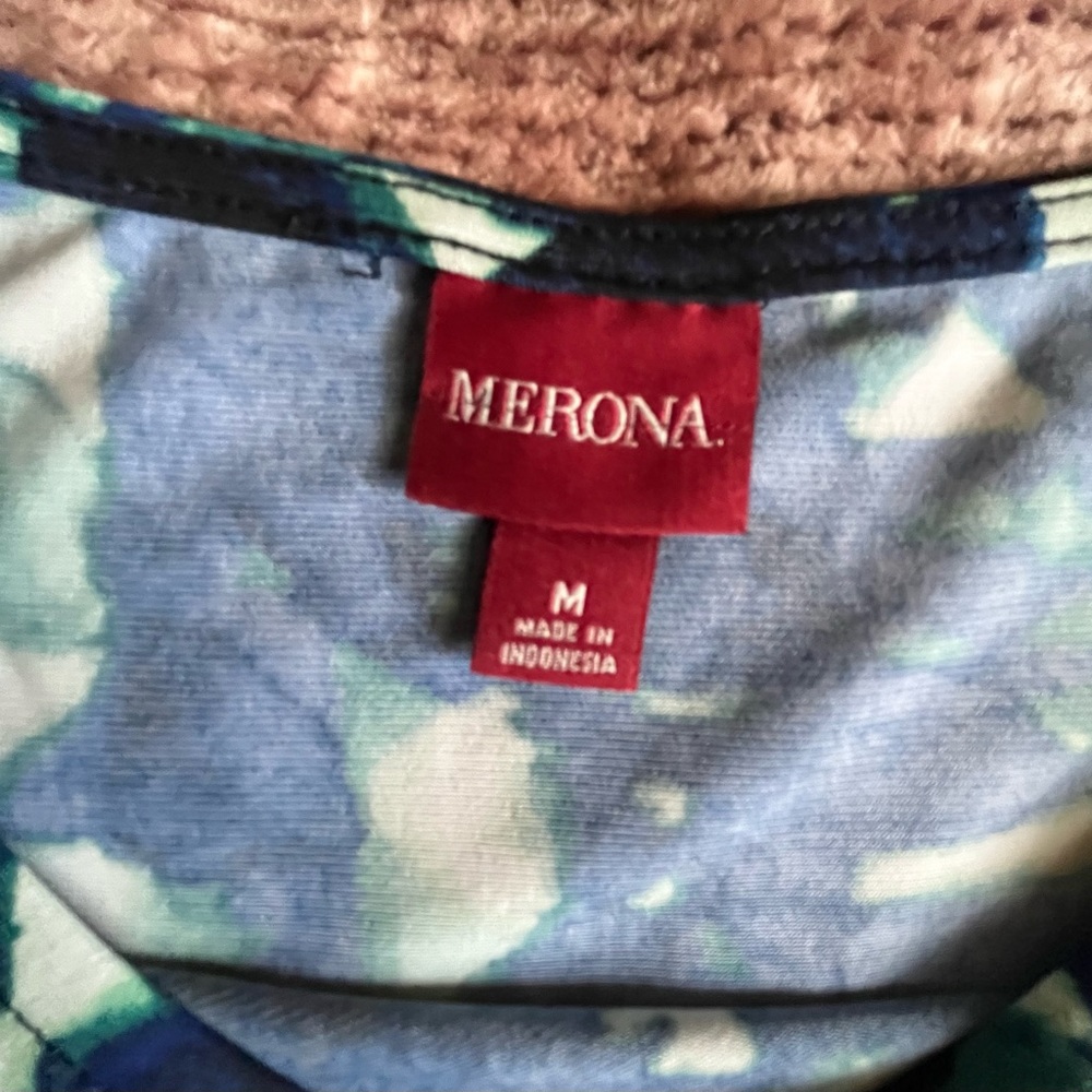 MERONA Women’s Cap Sleeve Dress tie side Sz M - Picture 7 of 14